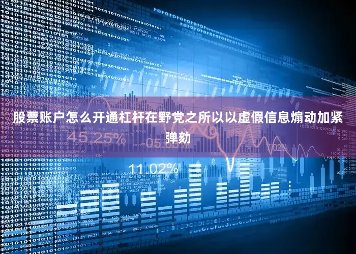 股票账户怎么开通杠杆在野党之所以以虚假信息煽动加紧弹劾